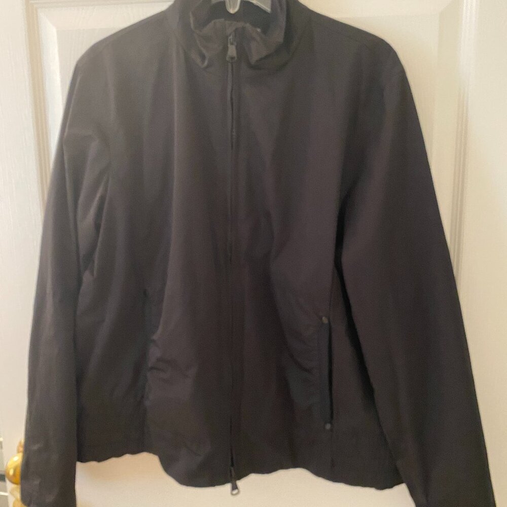 LRL Lauren Active - Black Windbreaker Jacket Rain Coat Women's Sz XL